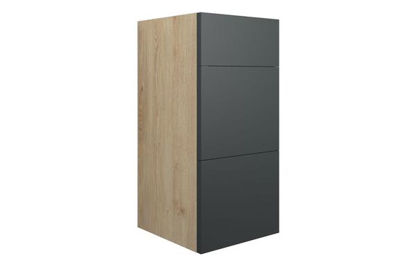 Eden 300mm Standard 3 Drawer Unit - Matt Graphite Grey (Oak Cab)